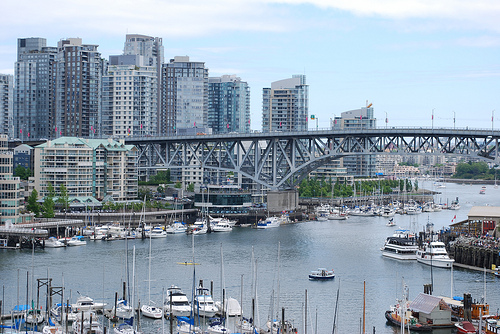 False Creek, des bateaux au centre ville de Vancouver!